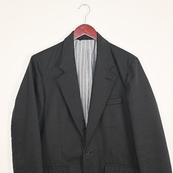 Rogues Galley Men's Cotton Blazer Jacket charcoal black size Medium - Picture 5 of 10